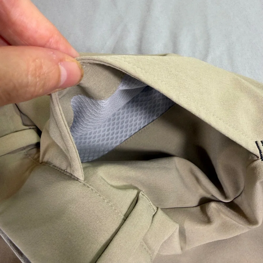 Adidas Golf Mens Khaki Performance Stretch Flat Front Pants 40x30 Golf Preppy